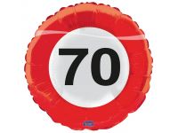 Verkeersbord ballon 70 Folieballon