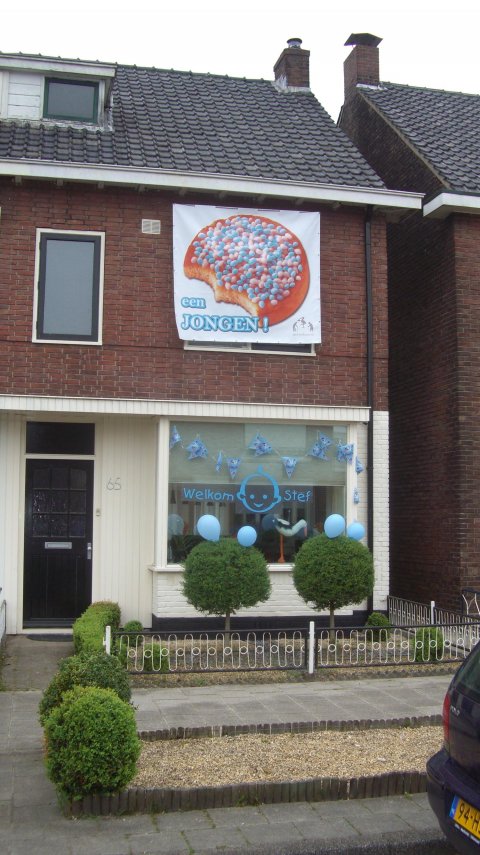 Beschuit spandoek Jongen foto