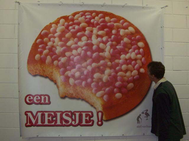 Beschuit spandoek Meisje foto