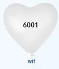 Helium hart ballonnen wit foto