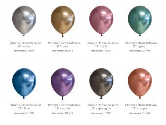 kleurkaart chroom ballonnen