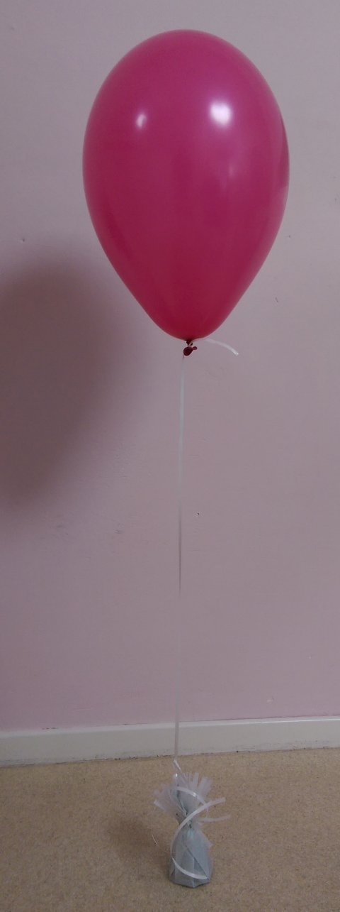 Helium ballon decoratie met gewichtje foto