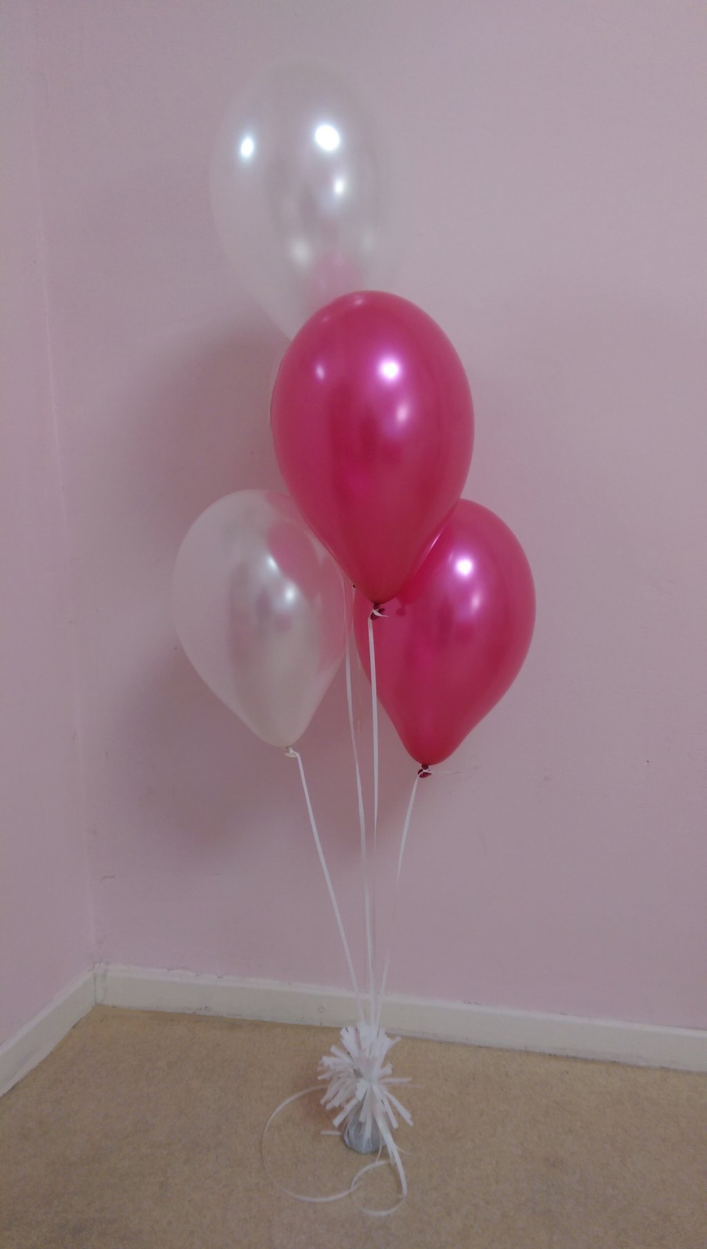 Helium ballon decoratie 4st met gewichtje foto