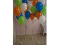 Helium ballon decoretie 6st met gewichtje