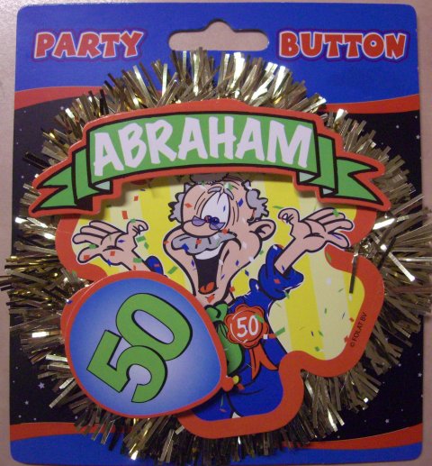 Rozet button voor Abraham foto