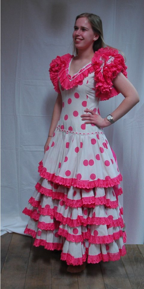 Spaanse danseres luxe roze foto