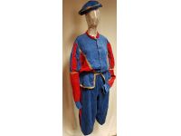 Pietenpak rood blauw rib 54