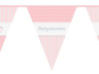 Babyshower vlagenlijn meisje 10m