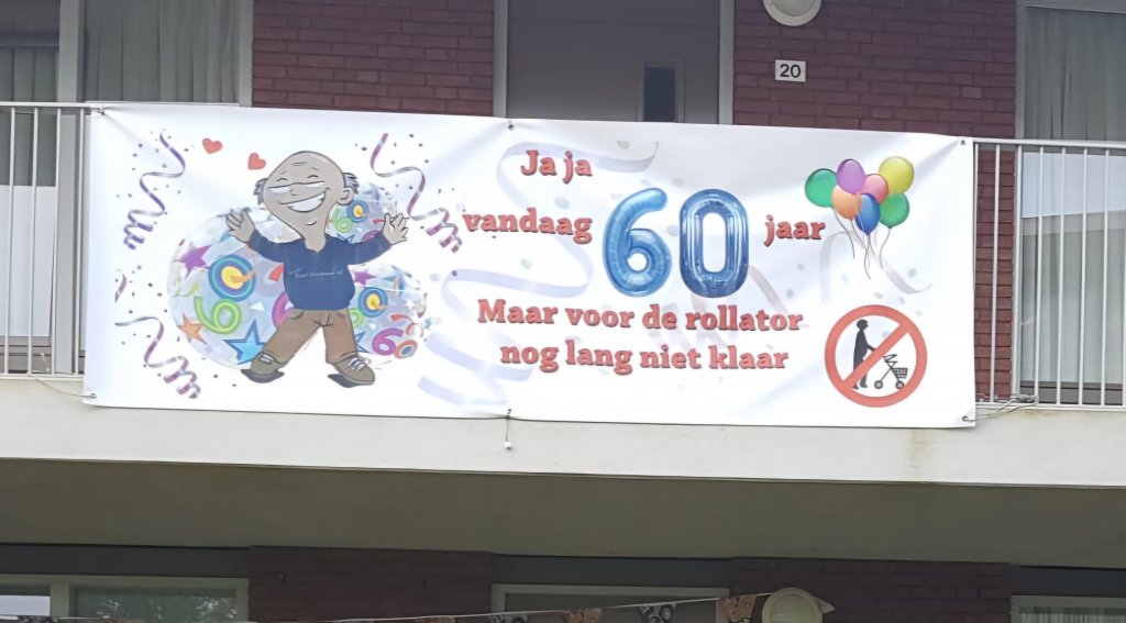 Spandoek 60 jaar foto