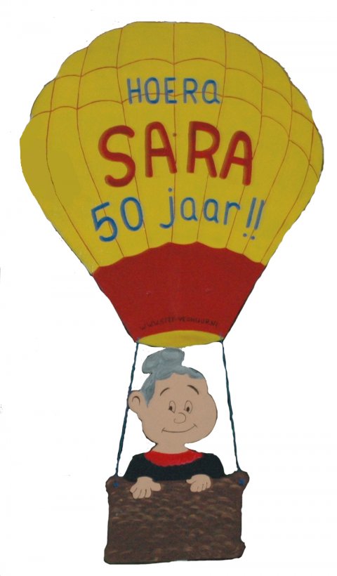 Sara in een ballon Bord foto