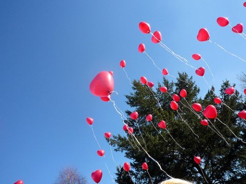 Helium hart  ballonnen per st foto