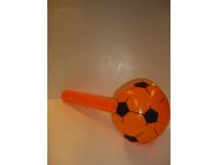 Oranje opblaasbal met steel